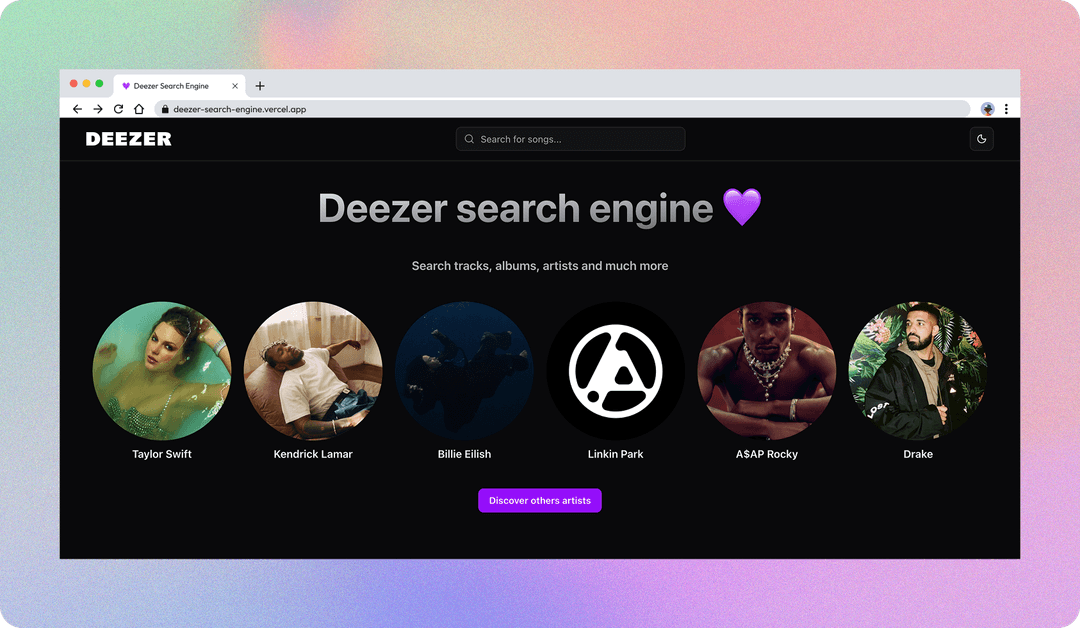 Deezer Music Search
